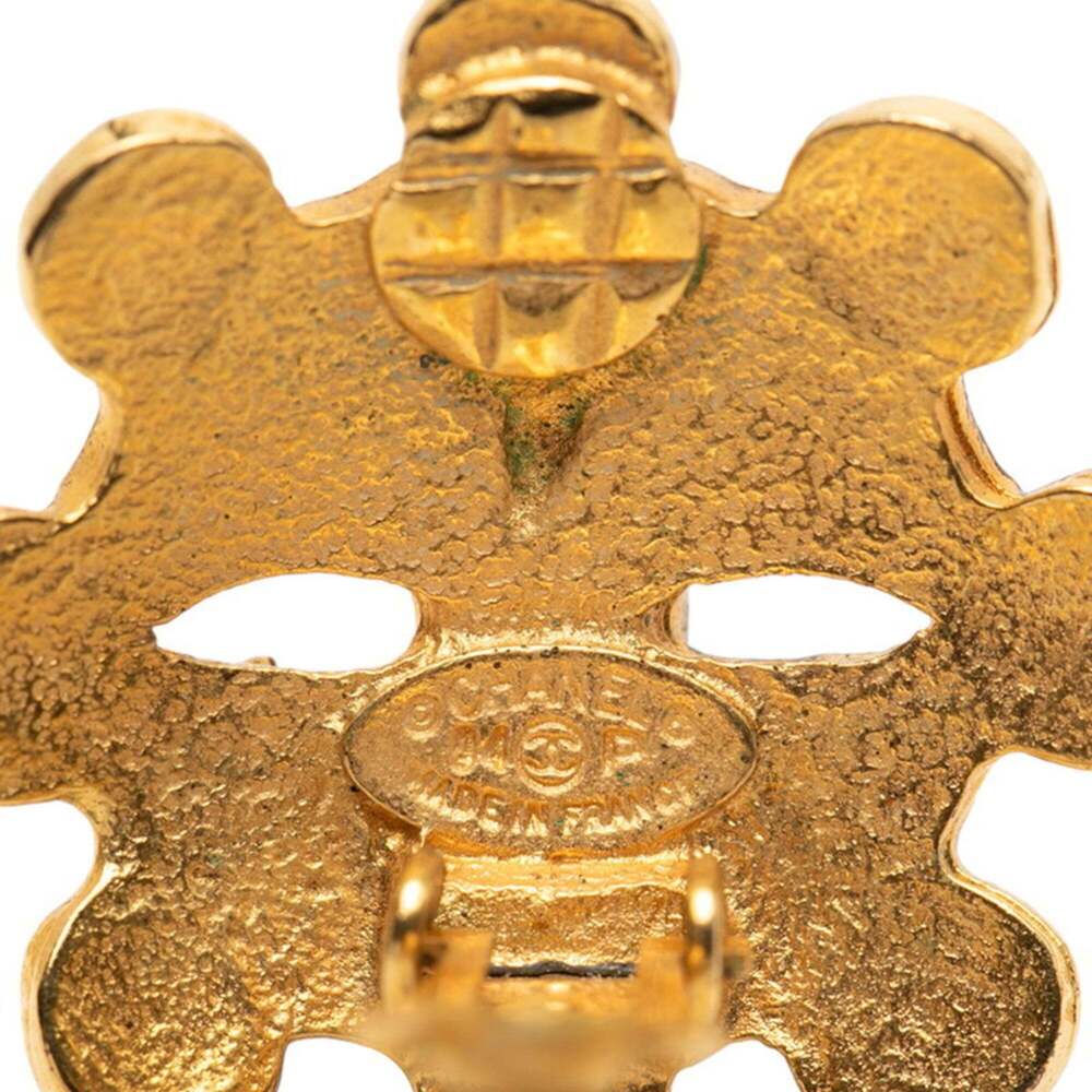 CHANEL Authentic Vintage Gold Logo Earrings - Picture 3 of 3